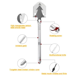 Hot Selling Outdoor Essential Multi Function Portable Camping Tool Multi-purpose Shovel Folding Shovel product view 1