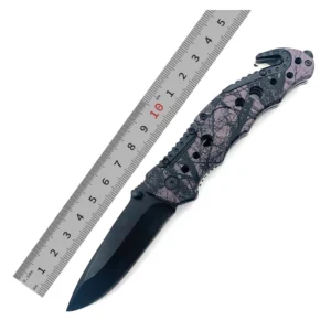 Diy Grade Stainless Steel Pocket Folding Knife with Aluminum Handle for Hunting & Survival Customizable OEM Support