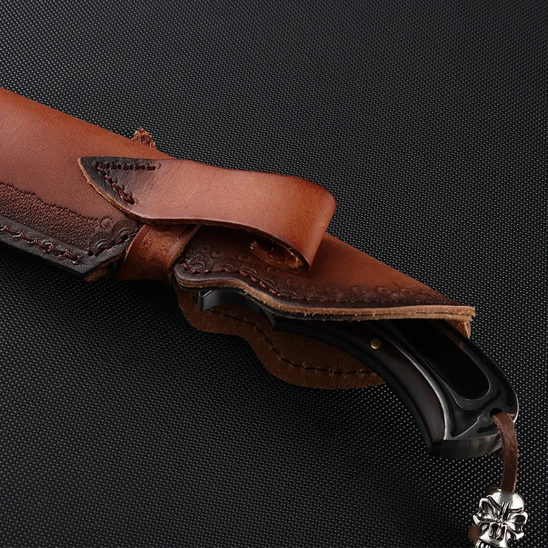 Industry Forged Damascus Straight Knife Fixed Blade Outdoor Knifes Camping Knives product view 3