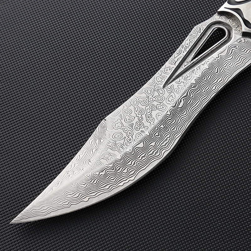 Industry Forged Damascus Straight Knife Fixed Blade Outdoor Knifes Camping Knives product view 4