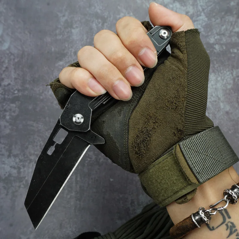 High Quality D2 Steel Blade Pocket Folding Multifunctional Camping Tool Knife Belt Gift Box product view 3