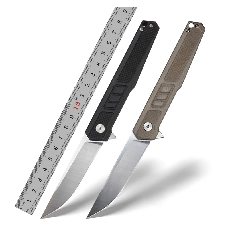 9Cr18Mov Steel Folding Knife with G10 Handle Outdoor Pocket Knife Camping Knife High Carbon Steel product view 1