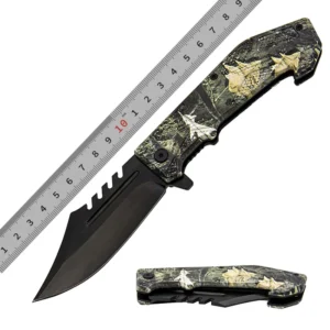 Customized Black Stainless Steel Blade Outdoor Camping Pocket Knife Multi-purpose Folding Knife product view 1