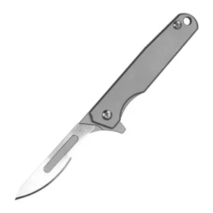 Carbon Steel Titanium Handle Replaceable Blade Folding Craft Knife - J078 - product view 1