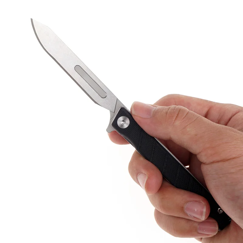 Carbon Steel G10 Handle Replaceable Blade Folding Utility Knife - TL-J136 - product view 1