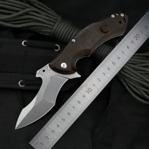 Stainless Steel Folding Knife with S35VN Stainless Steel Pocket Knife with Micarta Handle for Outdoor Survival Camping - product view 3