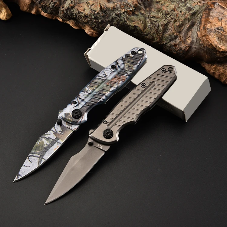 440 Stainless Steel Camo Outdoor Folding Multi Knife DIY Grade EDC Pocket Knife Camping Tools product view 4