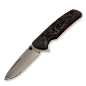 440 stainless steel Wood Handle Folding Pocket Knife - X45 - product view 1