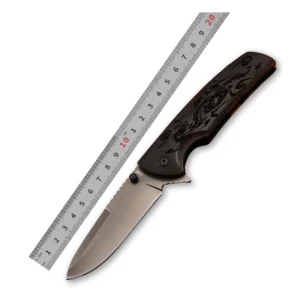440 stainless steel Wood Handle Folding Pocket Knife - X45 - product view 2