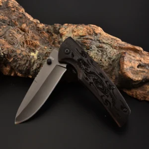 440 stainless steel Wood Handle Folding Pocket Knife - X45 - product view 3