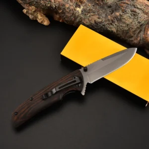 440 stainless steel Wood Handle Folding Pocket Knife - X45 - product view 4