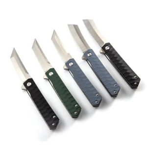 Moigh Quality D2 Steel Folding Pocket Knife 5 Colors Portable for Outdoor EDC Camping G10 DIY