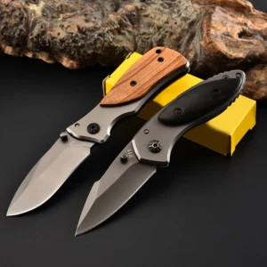 Forging Metal Made OEM Custom Stainless Steel Knives Mini Olive Wooden Handle Outdoor Folding Camping Hunting Pocket Knife - product view 2
