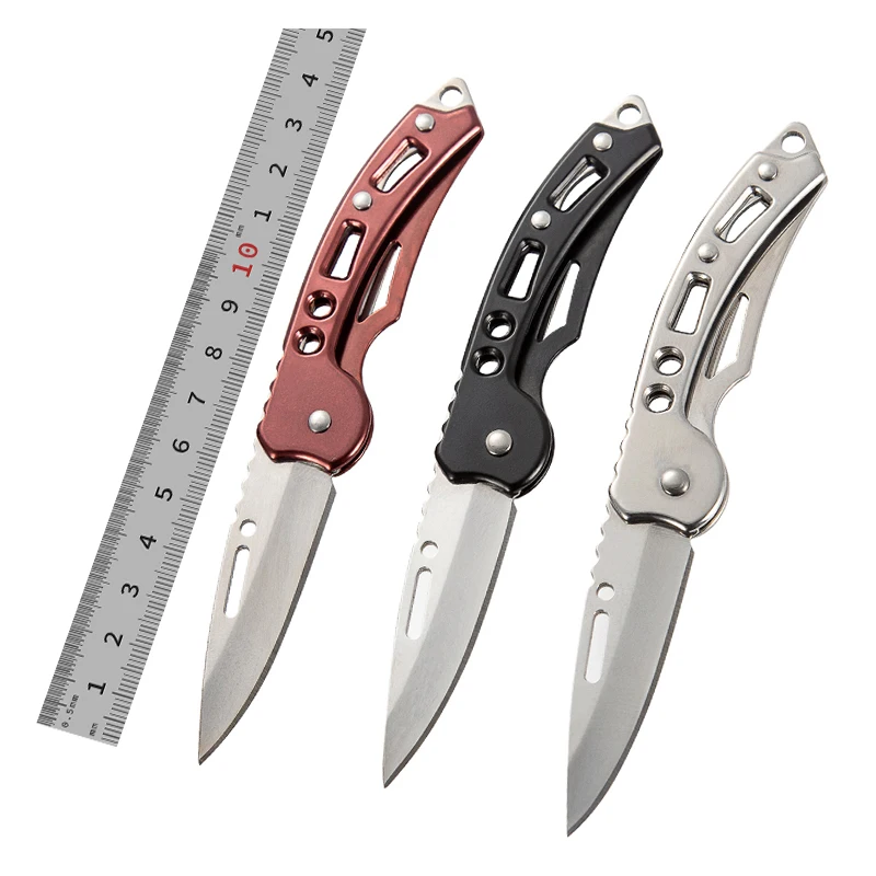 Portable Stainless Steel Folding Utility Knife Small Pocket Keychain for Outdoor Camping Survival Industrial DIY Grade - product view 1