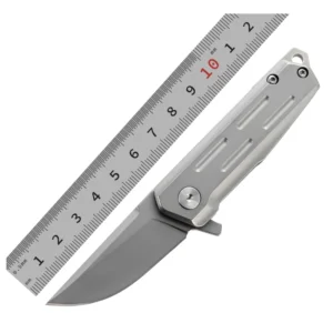 Oigh Quality Supplier D2 Lâmina Folding Knife Titanium Handle Small Outdoor Camping Pocket Knife product view 1