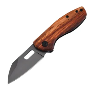 Stainless Steel Wood Handle Folding Pocket Knife - DA101