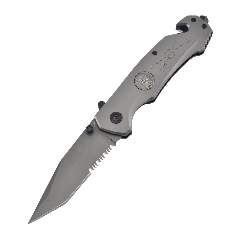 Outdoor Camping Multifunction Tools Gear Grey Titanium Stainless Steel Pocket Knife Knife product view 1