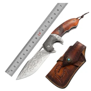 Good Quality 8 Inch Damascus Steel Outdoor Camping Bushcraft Folding Damascus Pocket Knife product view 1