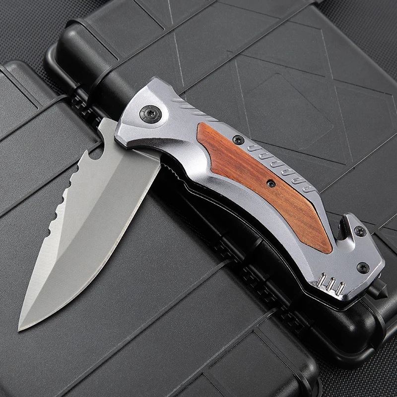 Manufacturer Customized Wholesale Wooden Handle EDC Camping Outdoor Folding Pocket Knife product view 4