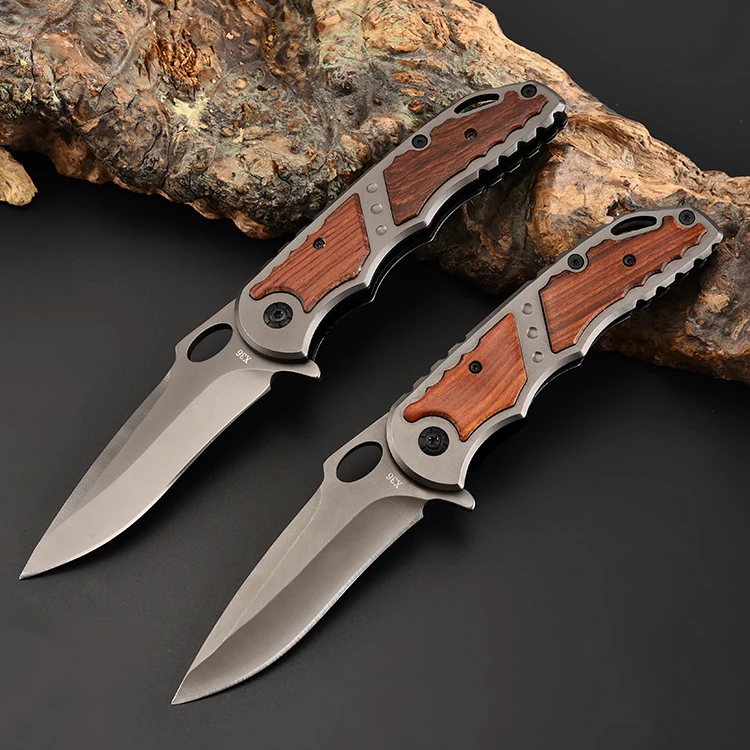 440 Stainless Steel Wood Handle Folding Pocket Knife - X36 - product view 2