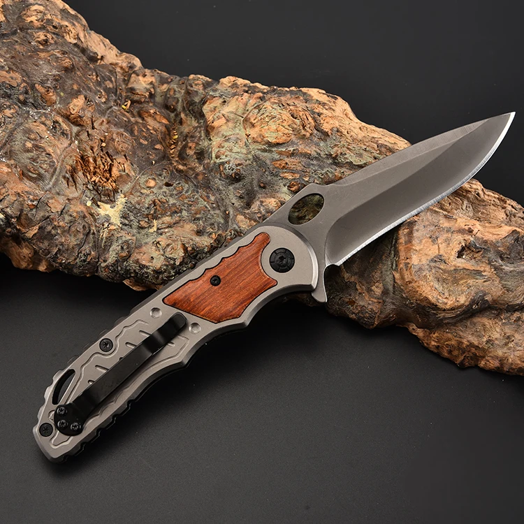 440 Stainless Steel Wood Handle Folding Pocket Knife - X36 - product view 3