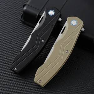 Wholesale Folding D2 Knife CNC Machining Black Apricot Handle Çakılar Camping Outdoor Knifes product view 4