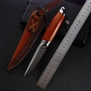 Damascus Steel Knife Rosewood Handle Hunting Camping Damascus Knife Edc Pocket Knives for Men Collection Outdoors Camping - product view 2