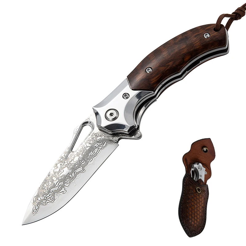 otf-1600509219798-1 Holagh-end Handmade Damascus Folding Pocket Knife Damascus Steel Outdoor Camping Knife product view 1