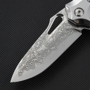 Holagh-end Handmade Damascus Folding Pocket Knife Damascus Steel Outdoor Camping Knife product view 4
