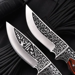 3Cr13 Stainless Steel Wood Handle Fixed Blade Camping Knife - J22 - product view 2