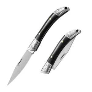 Wood Handle Folding Pocket Knife with Decorative Bolsters - XD138 - product view 4