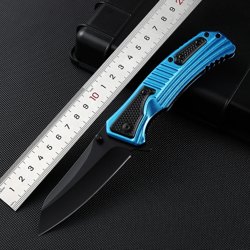 Light Weight Blue Aluminum Alloy Handle Folding Pocket Knife Corrosion Resistance Knife product view 3