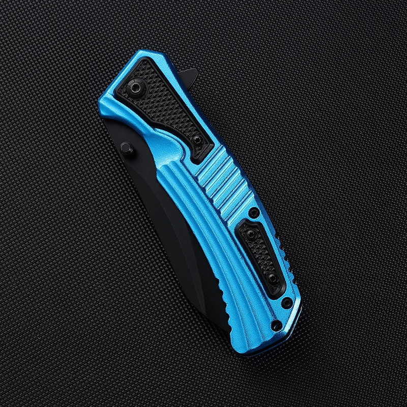 Light Weight Blue Aluminum Alloy Handle Folding Pocket Knife Corrosion Resistance Knife product view 4