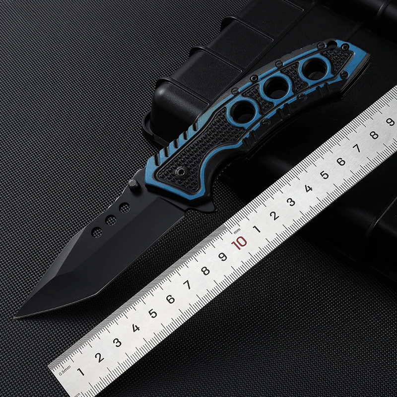 Plastic Handle Wild Hiking Hunting Bushcraft Pocket Folding Survival Knife with Glass Breaker - product view 2