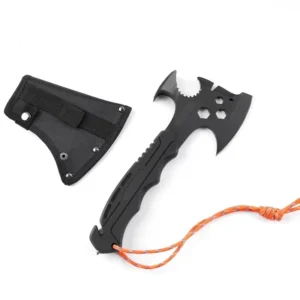 Carbon Steel Professional Outdoor Camping Ciaoking Portable Damascus Hatchet Multifunction axe with Rope