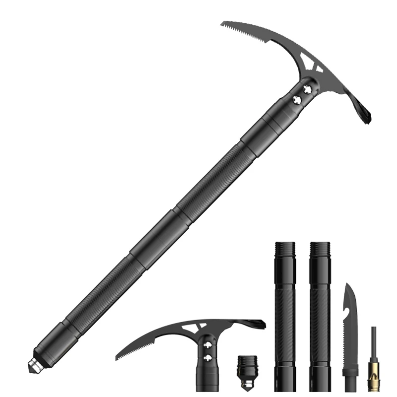 Outdoor Tools Hiking Accessories Carbon Steel Multifunctional Pickaxe Stainless Steel Pick Head Damascus Camping Axe product view 1
