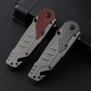 Industry 8.27 Inches Outdoor Camping Folding Couteaux de poche Wood Knife Knife Stainless Steel with Wood product view 2
