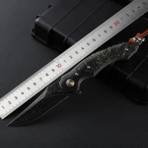 7.8 Inches Pocket Folding Blades Knife VG10 Damascus Steel Drop Point Blade Stable Wood Handle Damascus Knife with Gift Box - product view 2
