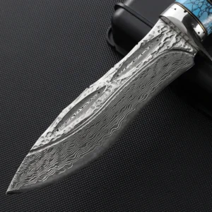 High Hardness Damascus Steel Fixed Blade Knife Outdoor Camping Straight Knives Camping Tools product view 4