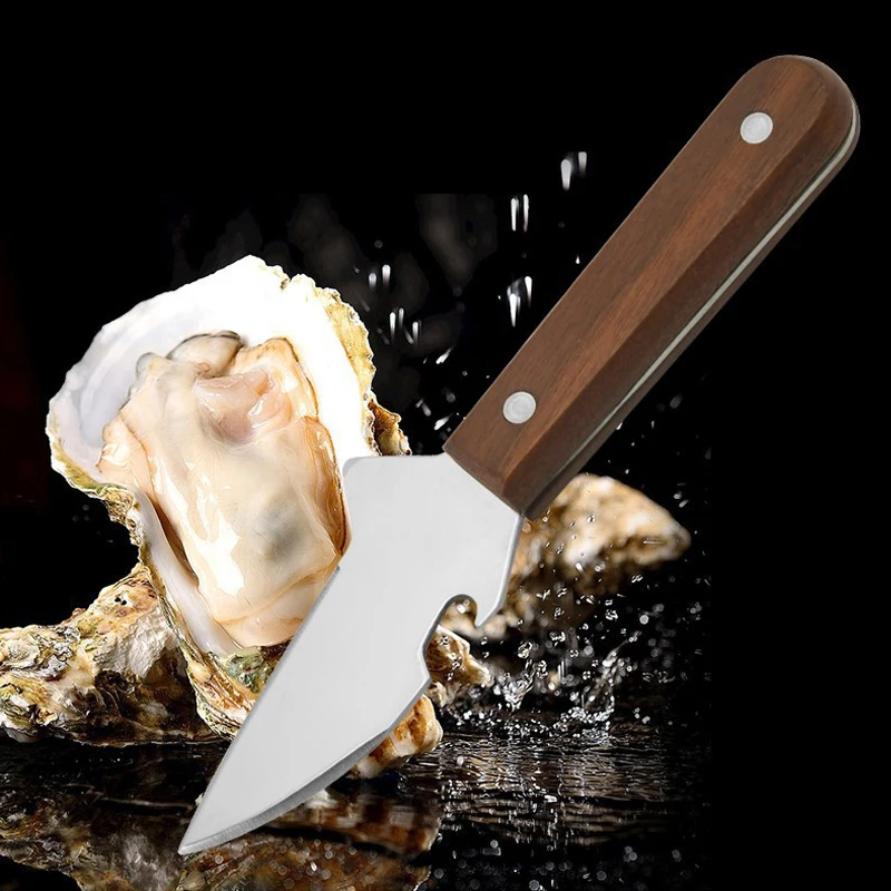 Beech Walnut Wood Handle Fixed Blade Outdoor Survival Tool Camping Folding Pocket oyster Knife - product view 4