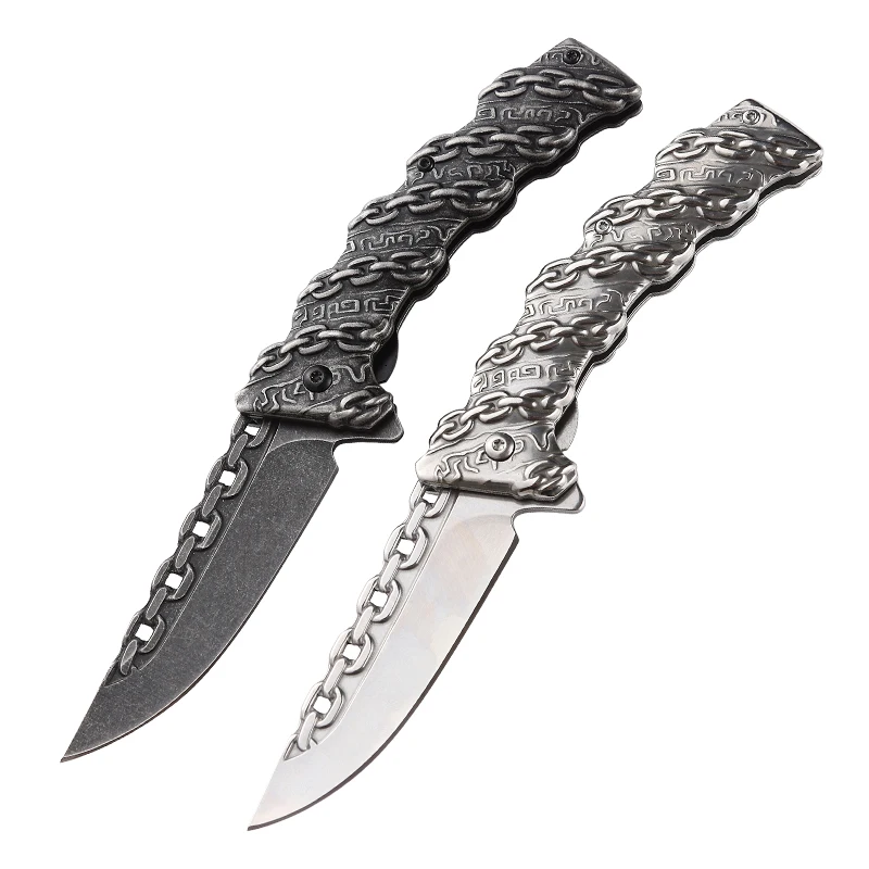 3D Relief Folding Pocket Outdoor Knives Portable Camping Hiking Knife EDC Stainless Steel Knife product view 1