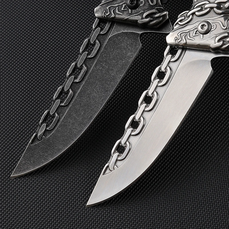 3D Relief Folding Pocket Outdoor Knives Portable Camping Hiking Knife EDC Stainless Steel Knife product view 4