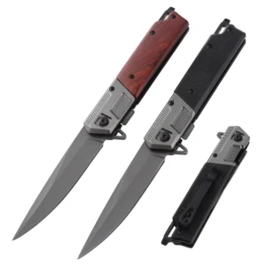 Wholesale 3Cr13 Folding Pocket Knife Rosewood Handle New Style Outdoor EDC Camping DIY Laser