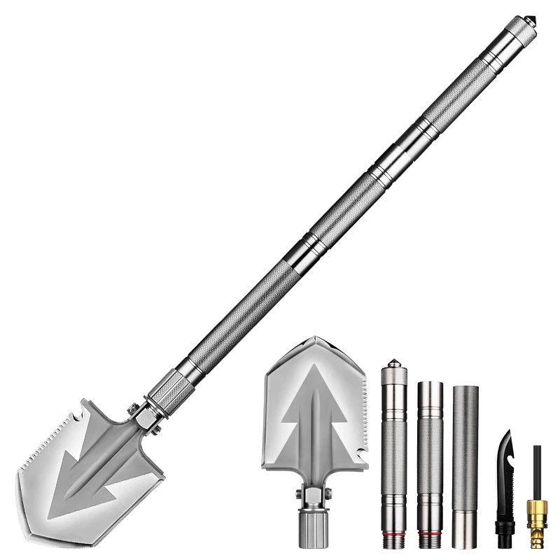 otf-1600911727364-1 Car Emergency Kit Multi-purpose Folding Manganese Steel Spade Shovel Multitool Camping Shovel product view 1