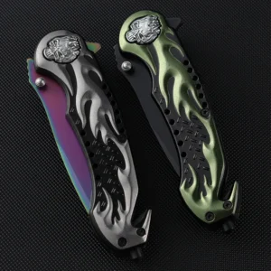 Four Newly Designed 3Cr13 Blade Folding Knives in Outdoor Set with Gray Titanium Surface for Gift Collection product view 4