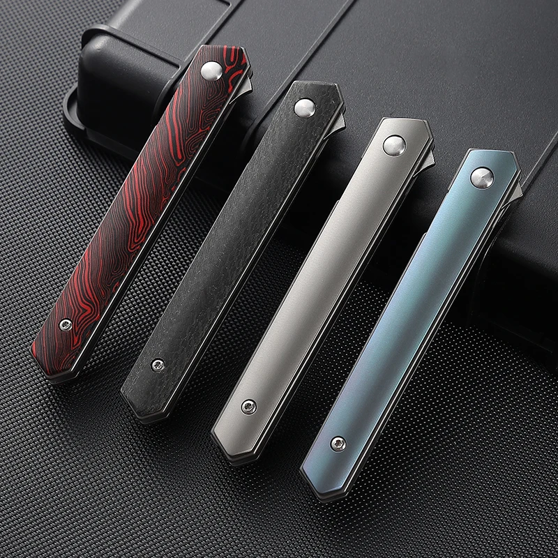New Outdoor G10/Titanium Handle Light-weight Camping Folding Knife VG10 Steel EDC Pocket Camping Knife - product view 3