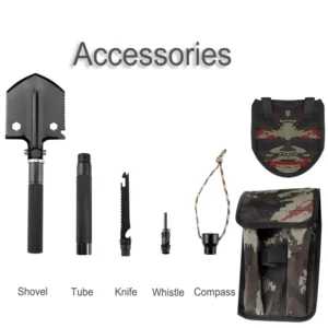 Light Weight Portable Car Emergency Folding Shovel Garden Shovel Customized Head Tools Logotipo product view 2