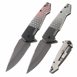 Customized New Titanium Coating Blade 3D Printing Stainless Steel Camping Folding Pocket Outdoor Knife