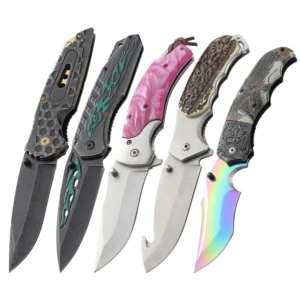 New Arrive 3D Pattern Lama Camping Folding Pocket Knife Custom Logo Stainless Steel Hunting Knife - product view 1