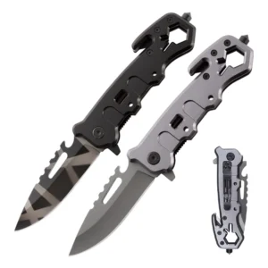 3CR13 Steel Aluminum Handle Folding Pocket Knife - D38 - product view 1